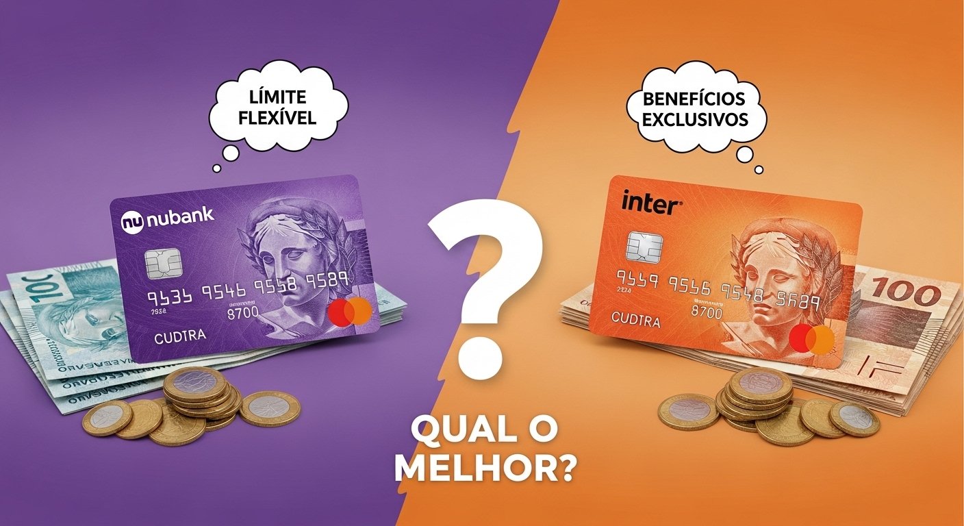 Cartão de Crédito Nubank vs Inter: Comparativo Definitivo de Limites e Benefícios