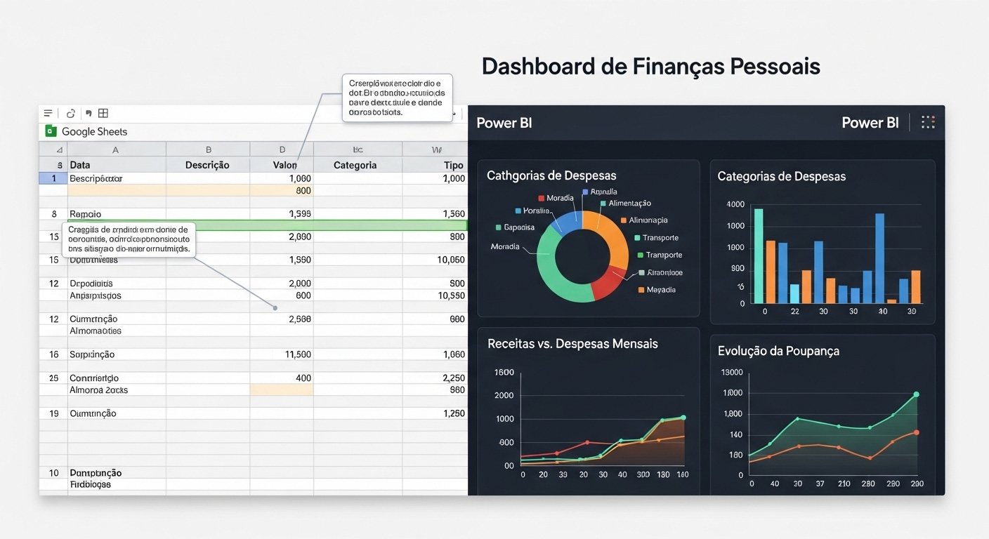 Como Montar um Dashboard de Finanças Pessoais no Power BI e Google Sheets
