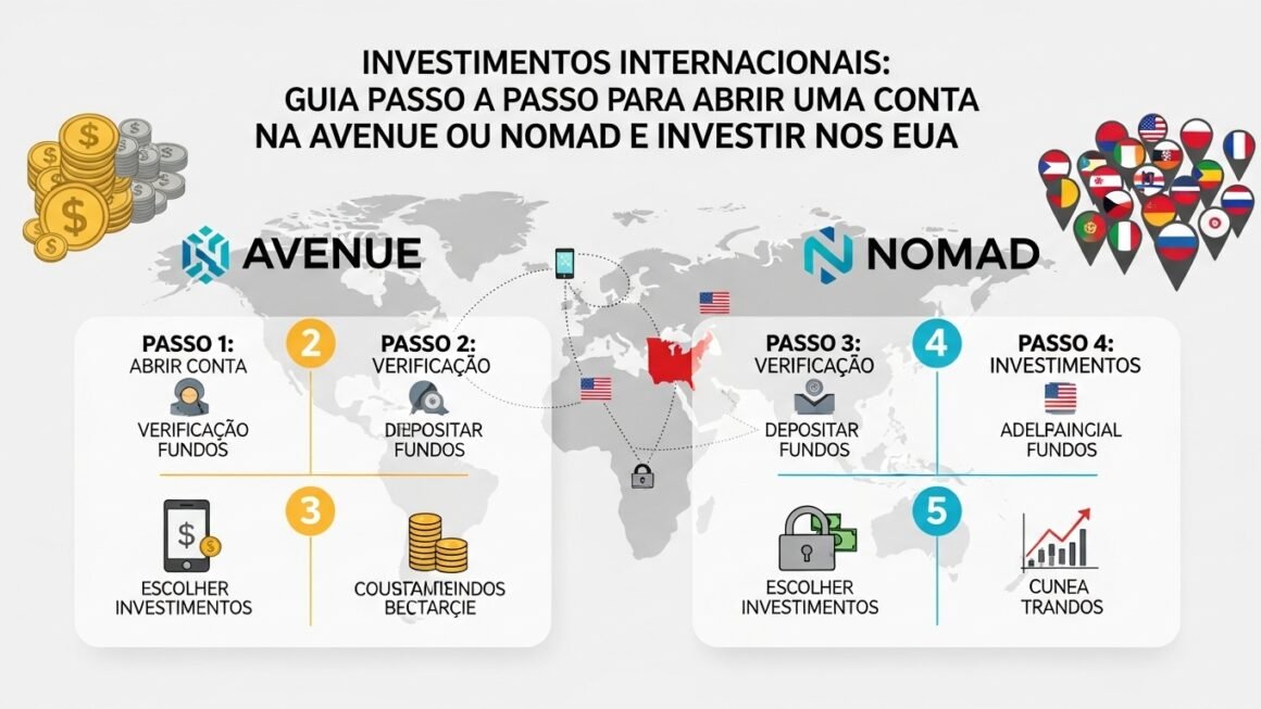 Investimentos Internacionais: Passo a Passo para Abrir Conta na Avenue ou Nomad e Investir nos EUA