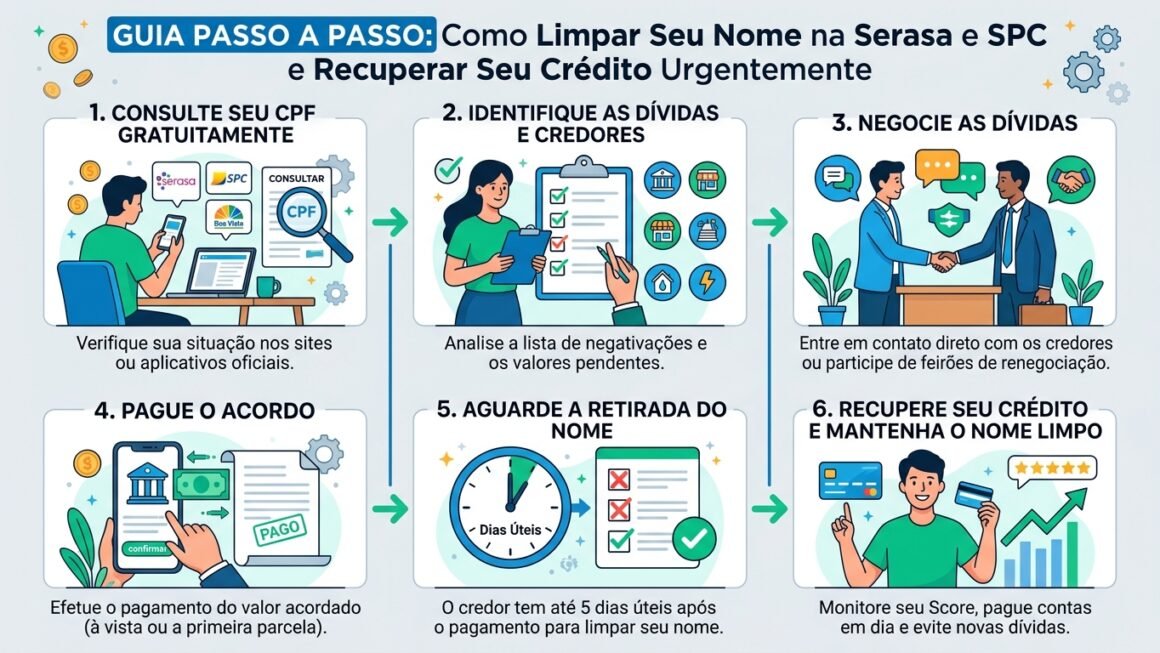 Como Limpar o Nome no Serasa e SPC: Passo a Passo para Recuperar Seu Crédito Urgente