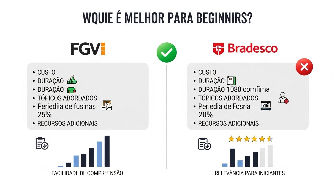 Curso de Finanças Pessoais FGV vs Bradesco: Qual é o Melhor para Iniciantes?
