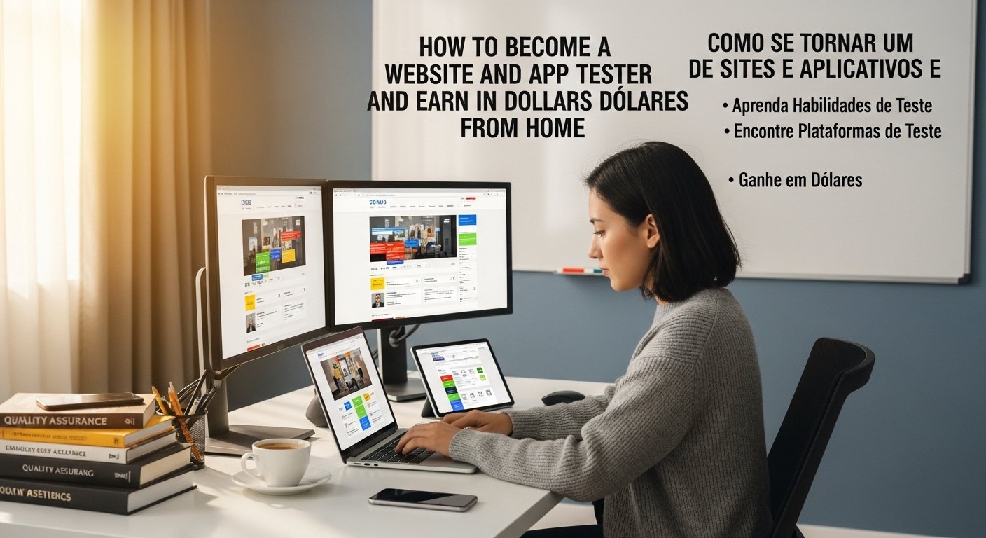 Como se Tornar um Testador de Sites e Aplicativos e Ganhar em Dólar Sem Sair de Casa