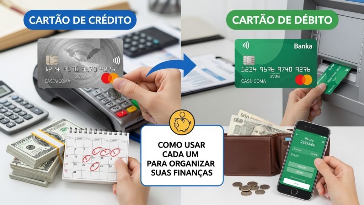 Diferença entre Cartão de Crédito e Débito: Como Usar Cada Um para Organizar suas Finanças