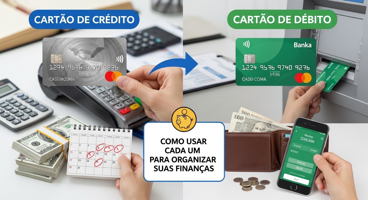 Diferença entre Cartão de Crédito e Débito: Como Usar Cada Um para Organizar suas Finanças