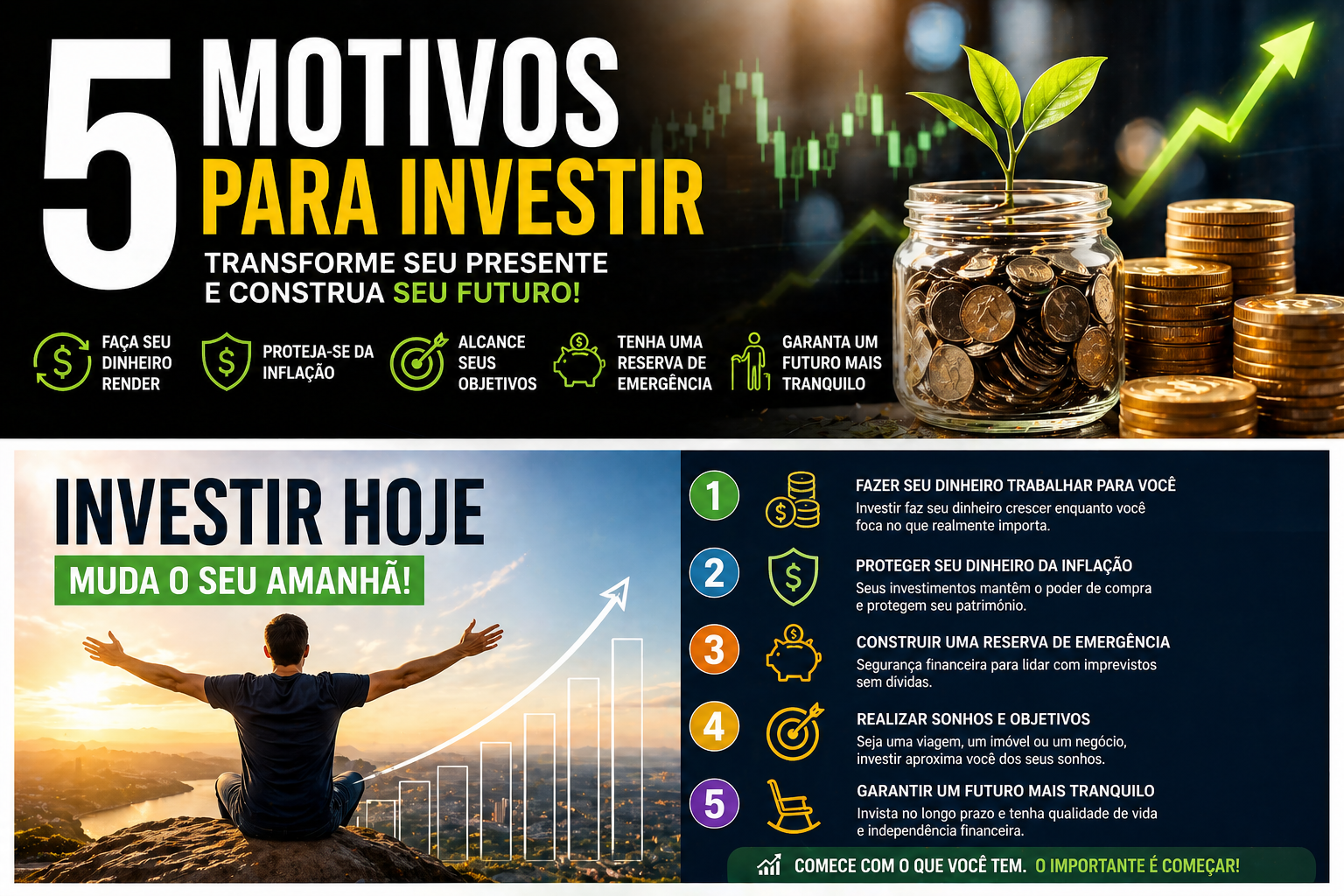 5 motivos para investir e transformar sua vida financeira