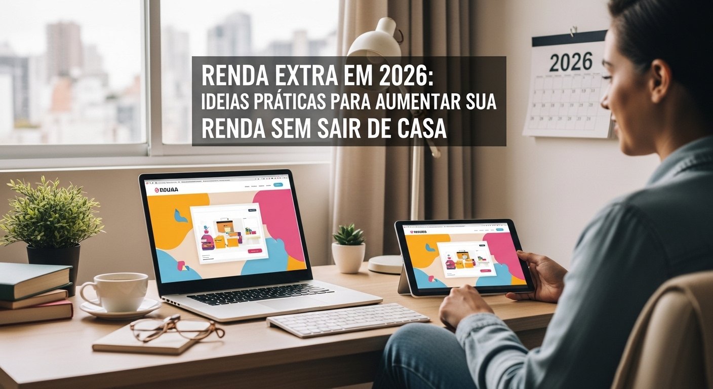 Renda extra em 2026: ideias práticas para aumentar sua renda sem sair de casa