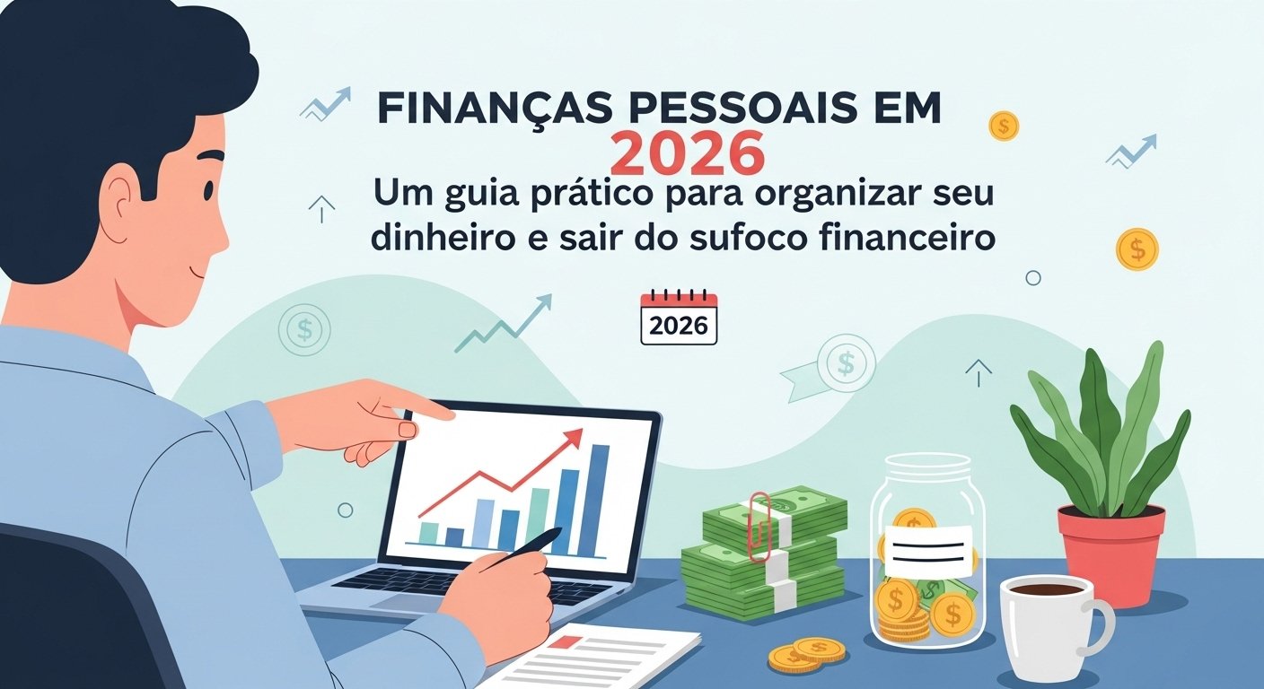 Finanças pessoais em 2026: guia prático para organizar seu dinheiro e sair do sufoco